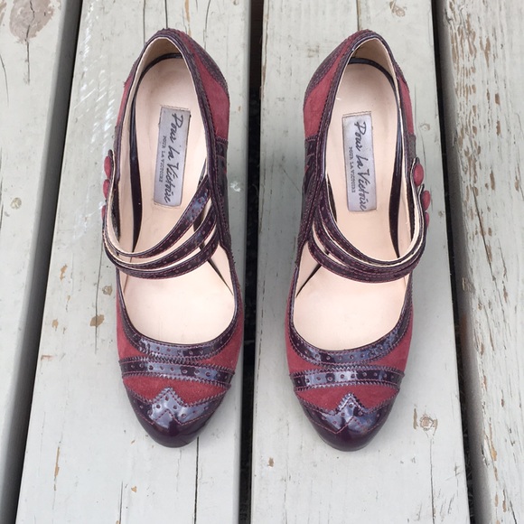 Red purple Mary Jane Pour La Victoire 8.5 - Picture 2 of 14